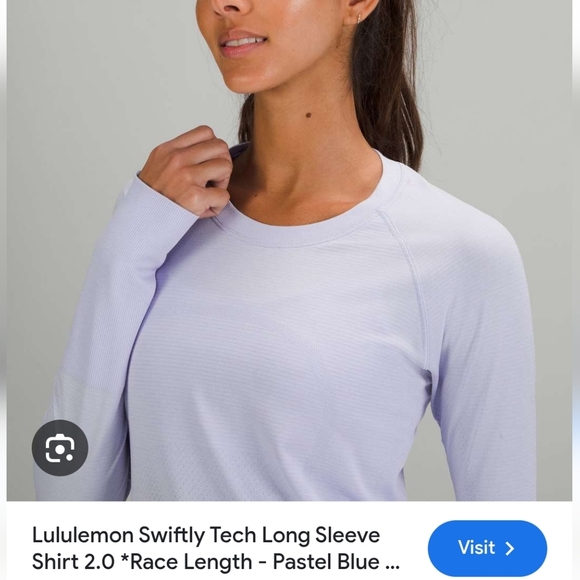 Lululemon Swiftly Tech Race Length Long Sleeve 2.0 Pastel Blue Lavender 6 - Picture 15 of 16